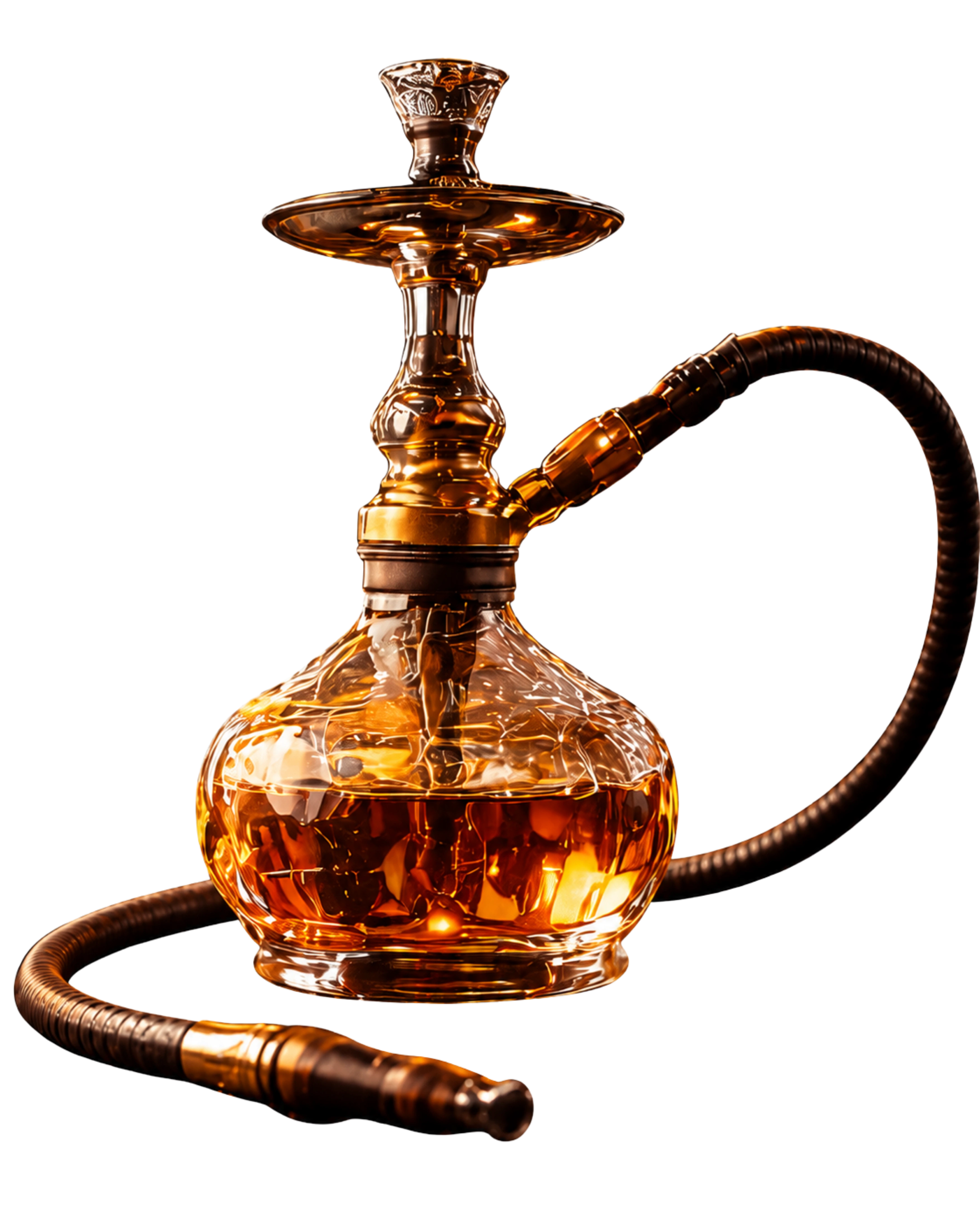 Amber glass hookah